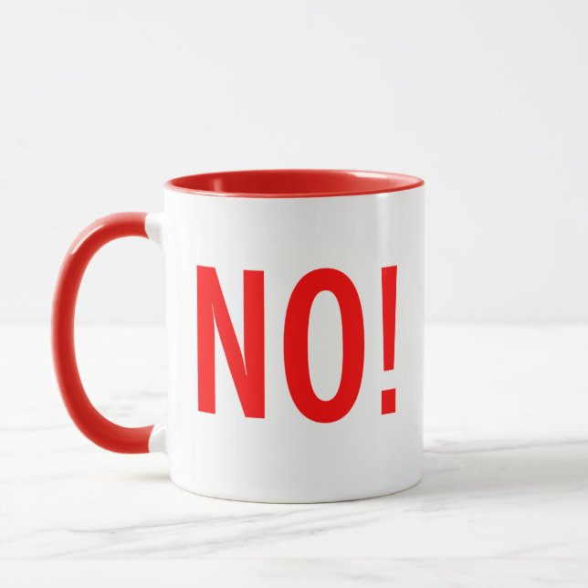 Kitschen Fatty NO! Mug Diner Red (Left)