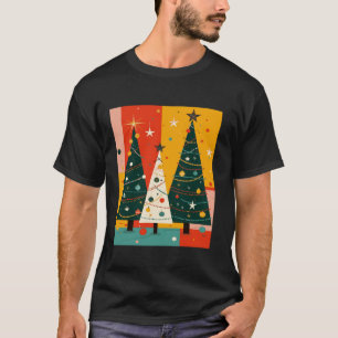 Kitschmas Christmas Fir Tree Retro Vector T-Shirt