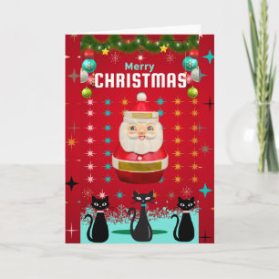 Kitschmas Spectacular: Santa and Starbursts Card