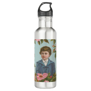 Kitschy Antique German Valentine's Card, 1884 710 Ml Water Bottle