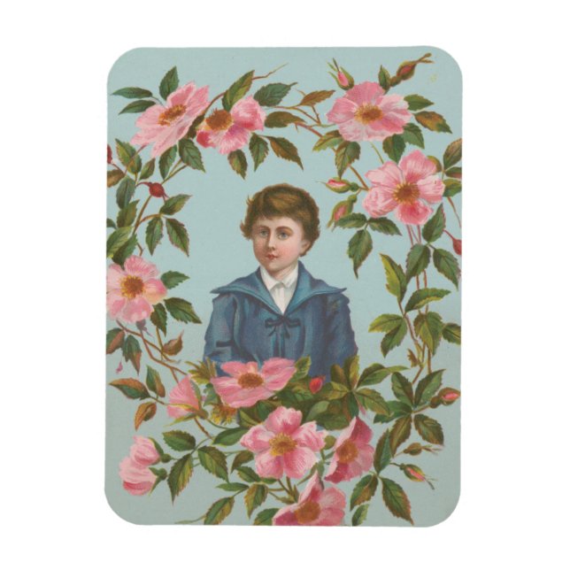 Kitschy Antique German Valentine's Card, 1884 Magnet (Vertical)