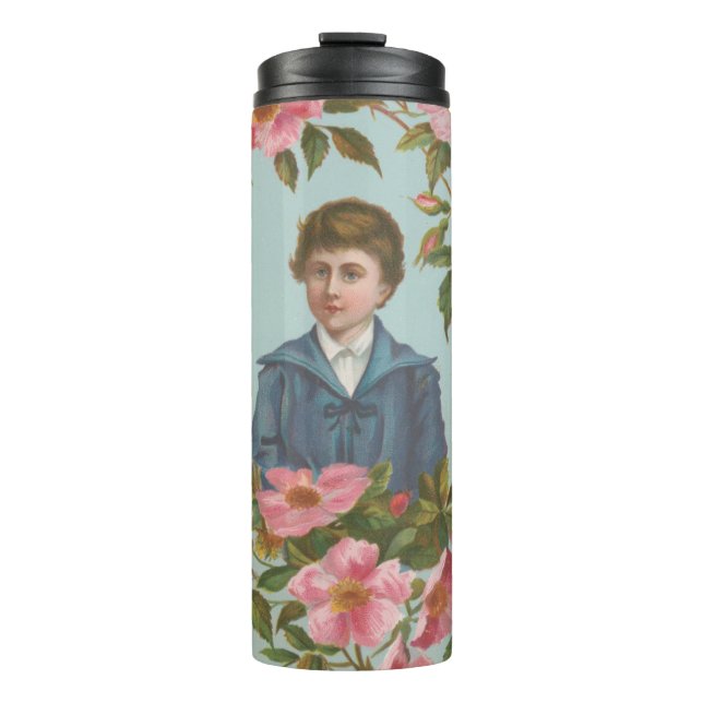 Kitschy Antique German Valentine's Card, 1884 Thermal Tumbler (Front)