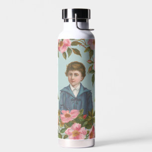 Kitschy Antique German Valentine's Card, 1884 Water Bottle