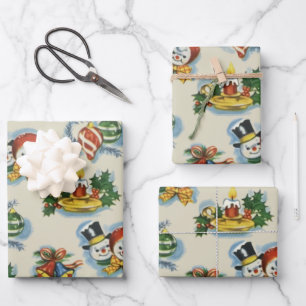 Kitschy Christmas Wrapping Paper Sheet
