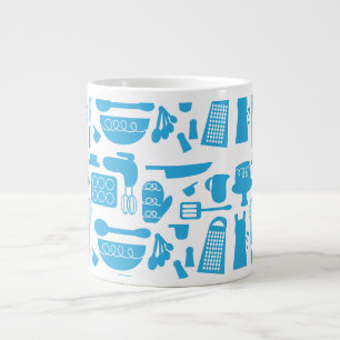 Kitschy Kitchenware Pattern Large Coffee Mug
