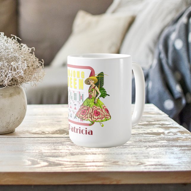 Kitschy Mahjong Queen Personalised   Coffee Mug (Creator Uploaded)