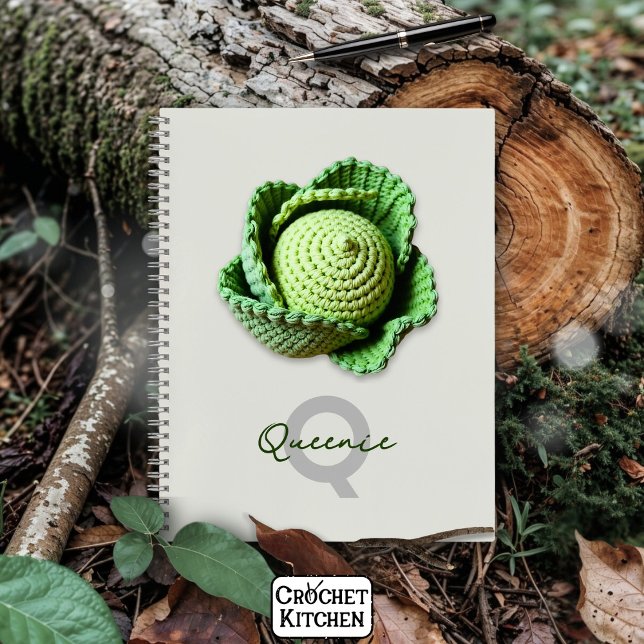 Kitschy Modern Granny Garden Crochet Cabbage Name  Notebook (Creator Uploaded)