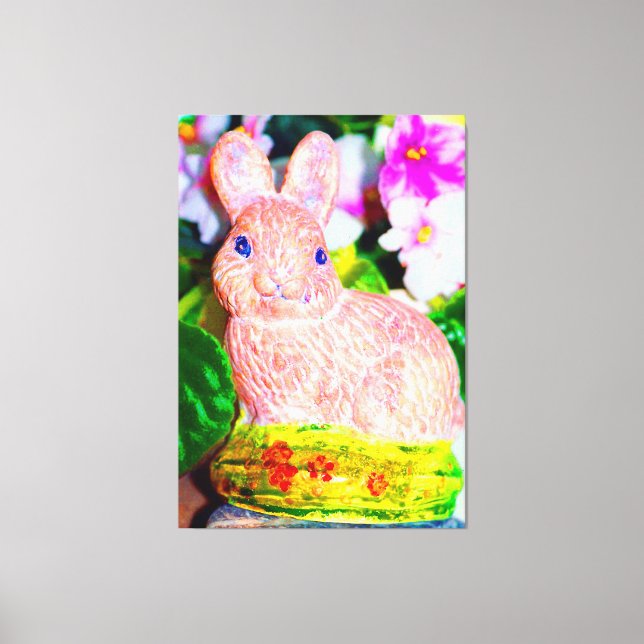 Kitschy rabbit  canvas print (Front)