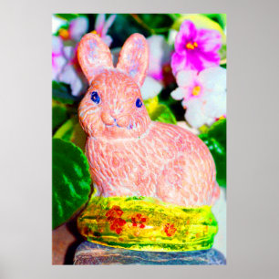 Kitschy rabbit poster