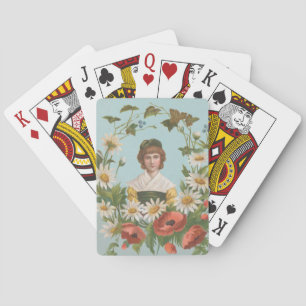 Kitschy Retro German Valentine's Card, 1884 Playing Cards