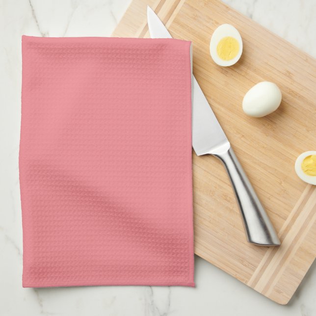 Kitschy Retro Solid Kitchen Tea Towel (Quarter Fold)