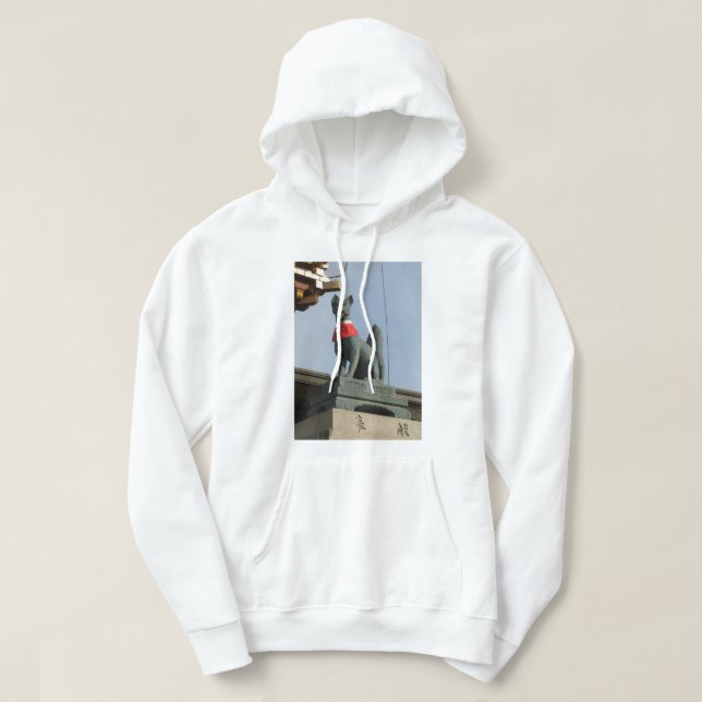 Kitsune キツネ (Fox) with Jewel in Mouth Hoodie (Design Front)