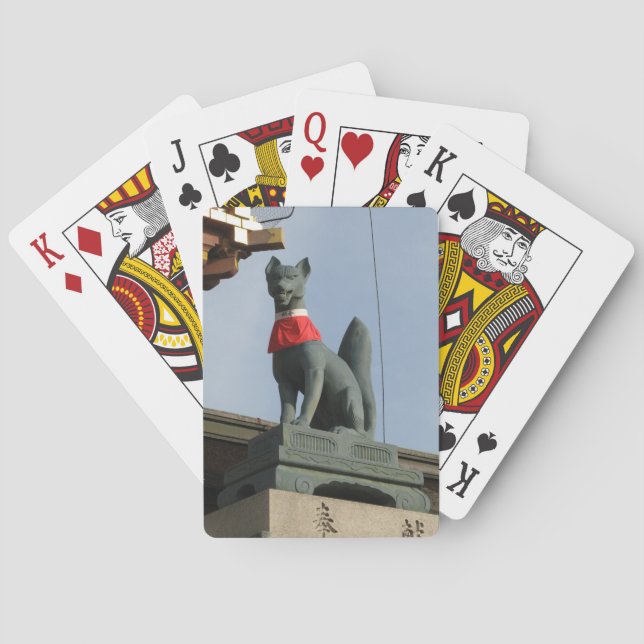 Kitsune キツネ (Fox) with Jewel in Mouth Playing Cards (Back)