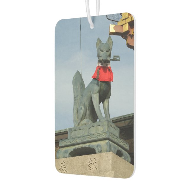 Kitsune キツネ (Fox) with Key in Mouth Car Air Freshener (Left)