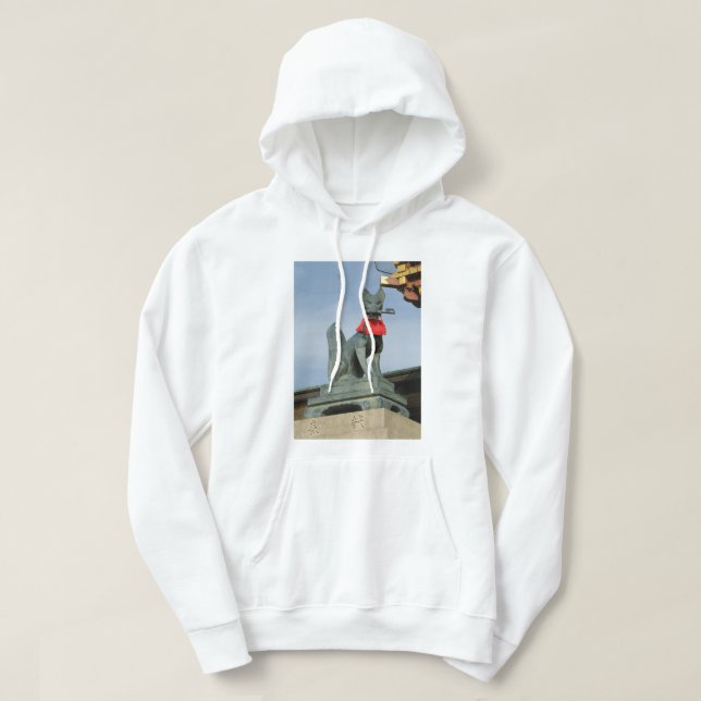 Kitsune キツネ (Fox) with Key in Mouth Hoodie (Design Front)