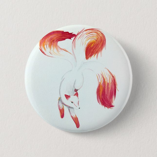 Kitsune 6 Cm Round Badge (Front)