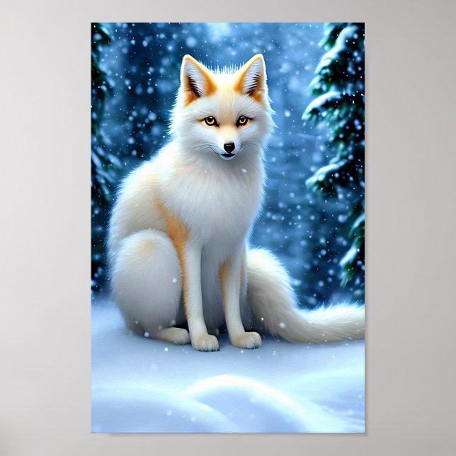 kitsune fox beautiful art poster (Front)