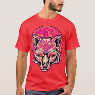 Kitsune Fox Face Halloween Tee For Men & Women Fox