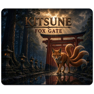 Kitsune Fox Gate Dark Realism Mouse Mat