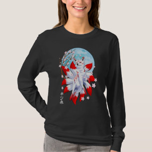 Kitsune Fox Japanese Nine Tailed Fox Magical Creat T-Shirt