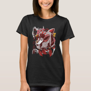Kitsune Fox Mask Japanese Nine Tailed T-Shirt