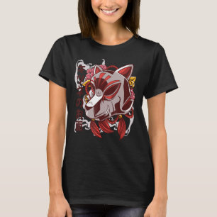 Kitsune Fox Mask Japanese Nine Tailed T-Shirt