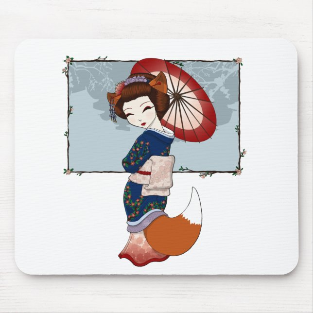 Kitsune Geisha Mousepad (Front)