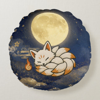 Kitsune Halloween Japanese Yokai Pillow