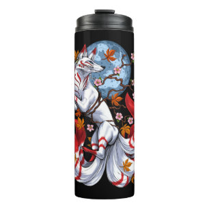 Kitsune Japanese Fox Thermal Tumbler