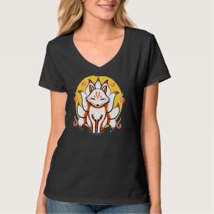 Kitsune Japanese Kami Inari Fox Protector Tempel S T-Shirt