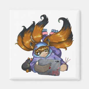 Kitsune Life Magnet