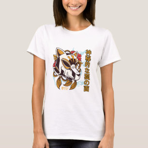 Kitsune Mask Women White T-Shirt