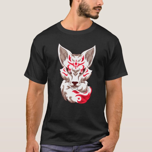 Kitsune Nine Tailed Fox T-Shirt (Front)