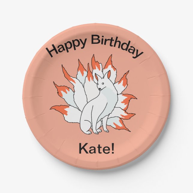 KItsune Paper Plate (Front)