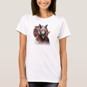 Kitsune Samurai Guardian – Japanese Fox Warrior T-Shirt