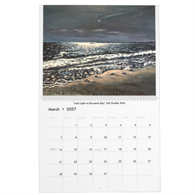 Kitt Shaffer Paintings 2020 Calendar (Mar 2027)
