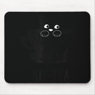 KitTea Cat Lover Cute And Fun Black Cat Mouse Mat