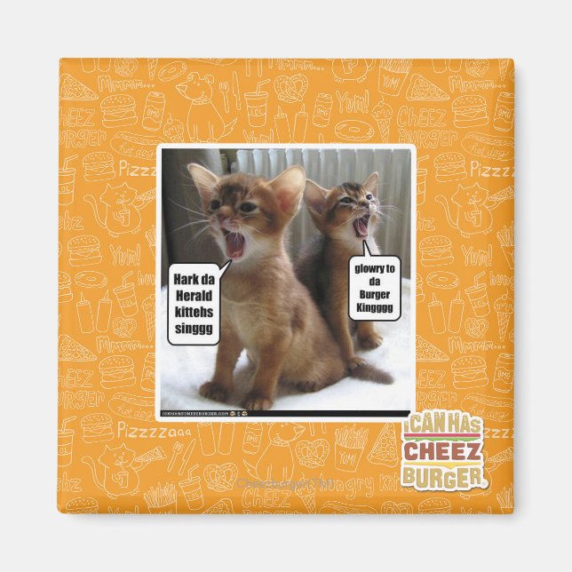 Kitteh carols magnet (Front)