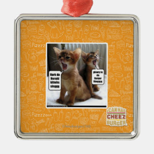 Kitteh carols metal tree decoration