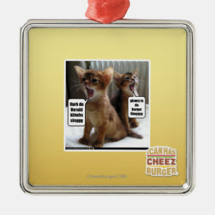 Kitteh carols metal tree decoration