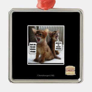 Kitteh carols metal tree decoration