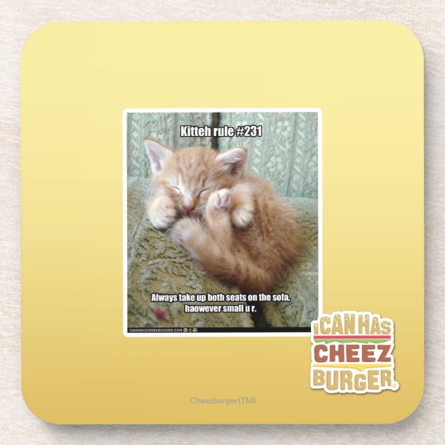 Kitteh rule #231 coaster (Front)