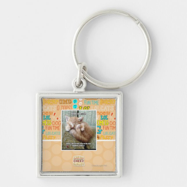 Kitteh rule #231 key ring (Front)