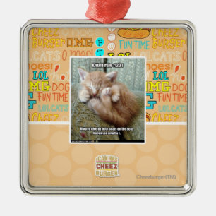 Kitteh rule #231 metal tree decoration