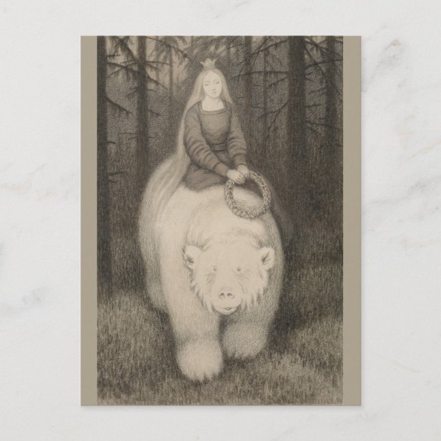 Kittelsen King Valemon The white bear CC1000 Postcard (Front)