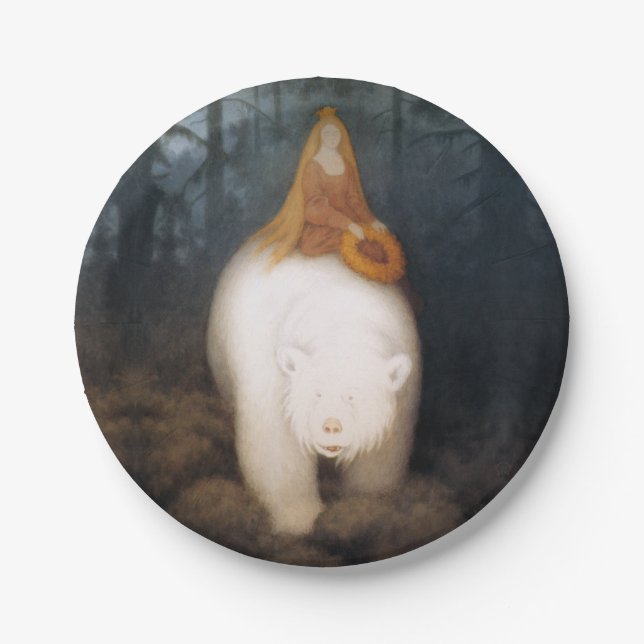 Kittelsen - White-Bear King Valemon Paper Plate (Front)