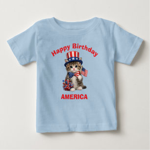 Kitten (1a) Patriotic Kid T-Shirt