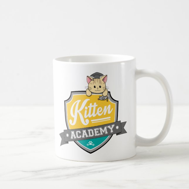Kitten Academy Crest Mug (Right)