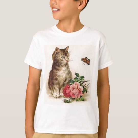 Kitten and Butterfly T-Shirt