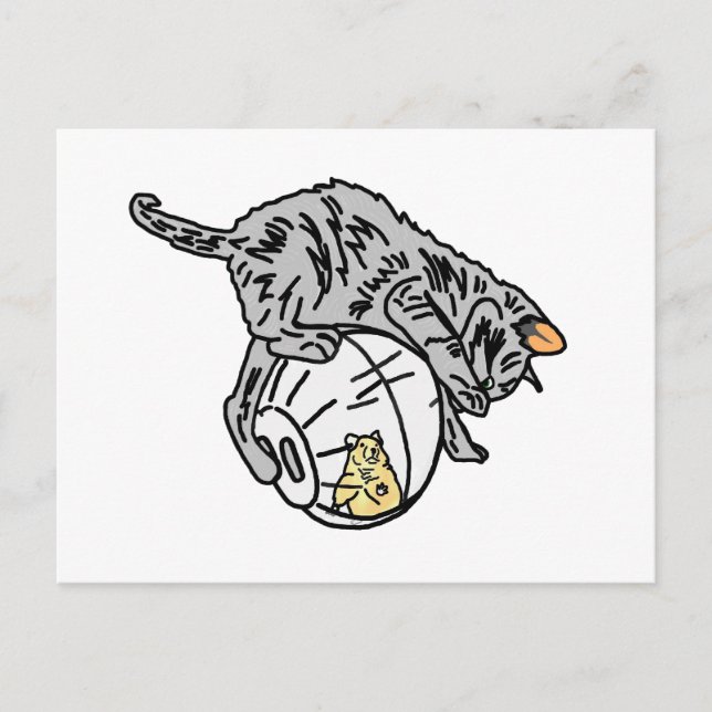 Kitten And Hamster Postcard (Front)